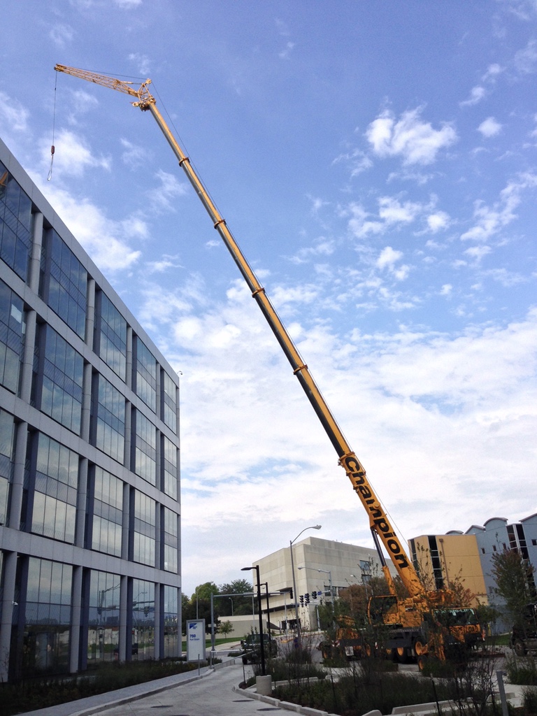 Glass building boom work